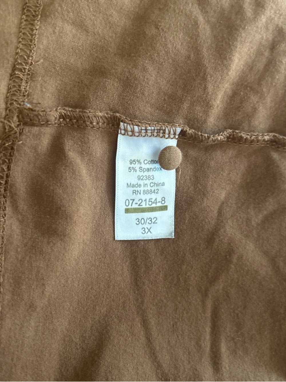 Ellos Brown Plus Size Scoop Neck Line Tunic Top Size 30/32  3X - Picture 7 of 7